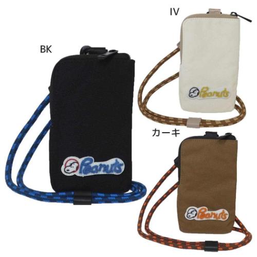 スヌーピー スマホポーチ ミニショルダー RE-PET 超撥水シリーズ ロゴ ピーナッツ キャラクター グッズ メール便可