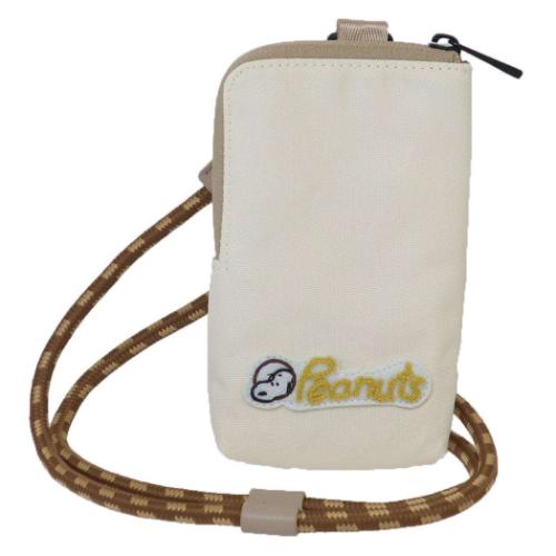 スヌーピー スマホポーチ ミニショルダー RE-PET 超撥水シリーズ ロゴ ピーナッツ キャラクター グッズ メール便可