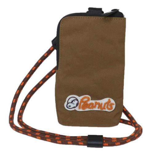 スヌーピー スマホポーチ ミニショルダー RE-PET 超撥水シリーズ ロゴ ピーナッツ キャラクター グッズ メール便可