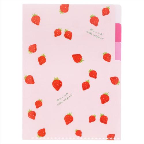 ICHIGO4 ポケットファイル クリアファイルA5 3ポケット B 新入学 グッズ メール便可