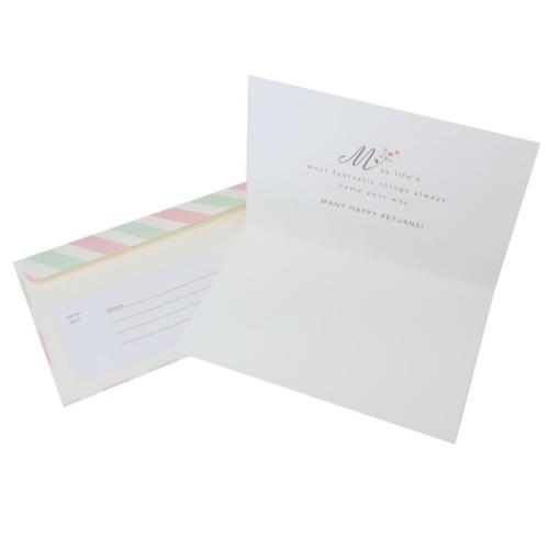 グリーティングカード フラワーバースデーカード バースデー1 封筒付き グッズ メール便可