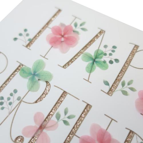 グリーティングカード フラワーバースデーカード バースデー1 封筒付き グッズ メール便可