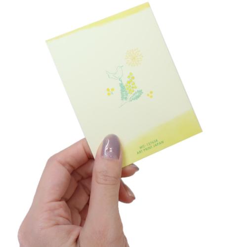 グリーティングカード 香るミニカード ミモザ バード ミニ封筒 かおり付き グッズ メール便可