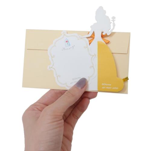 美女と野獣 グリーティングカード ハニカムミニカード ベル ディズニープリンセス キャラクター グッズ メール便可