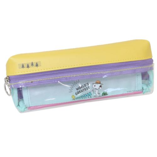 スヌーピー 筆箱 両面ペンポーチ ピンク＆イエロー 新入学 ピーナッツ キャラクター グッズ