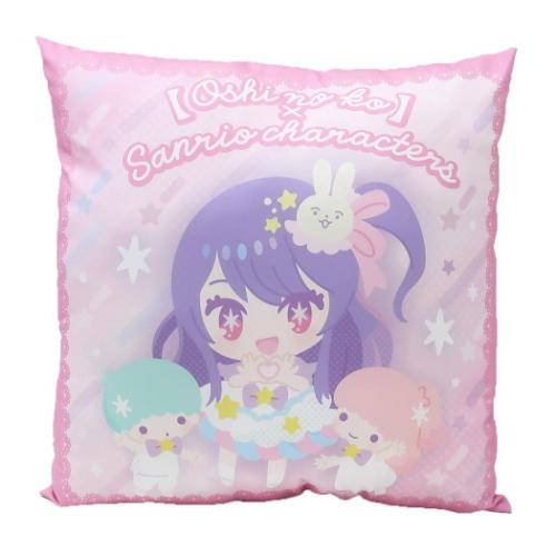 推しの子xサンリオキャラクターズ クッション スクエアクッション ピンク アニメキャラクター グッズ
