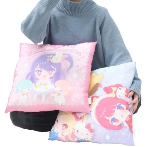 推しの子xサンリオキャラクターズ クッション スクエアクッション ピンク アニメキャラクター グッズ