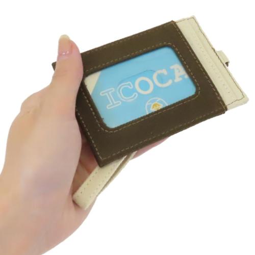 スヌーピー 定期入れ リール付きシングルパスケース チャーリーブラウン リラックスワッペン ピーナッツ メール便可