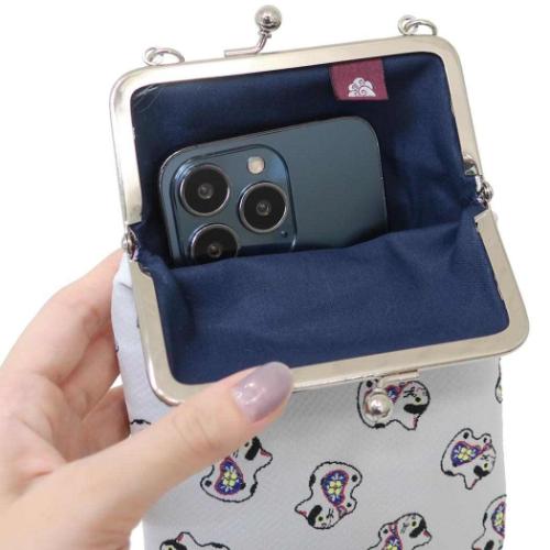 スマホポーチ ミンゲイオリケイタイSHO 民芸携帯がまショルダー ダルマ 和柄 グッズ