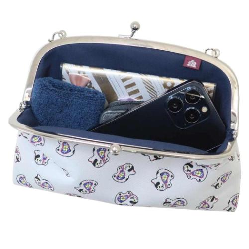 ミニバッグ ミンゲイオリテモチガマ 民芸手持ちがま マネキネコ 和柄 グッズ