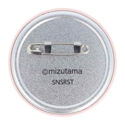 mizutama 缶バッジ 刺繍缶バッジ P ピンク かわいい グッズ メール便可