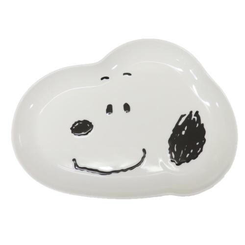 スヌーピー 中皿 ダイカットプレート フェイス L ピーナッツ キャラクター グッズ