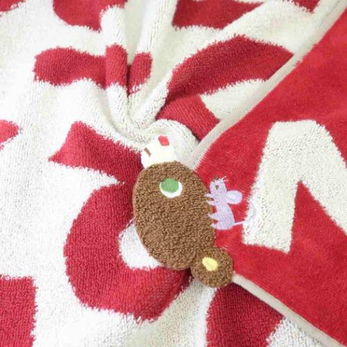 かずくま バスタオル ビッグタオル ワッペン 絵本キャラクター グッズ