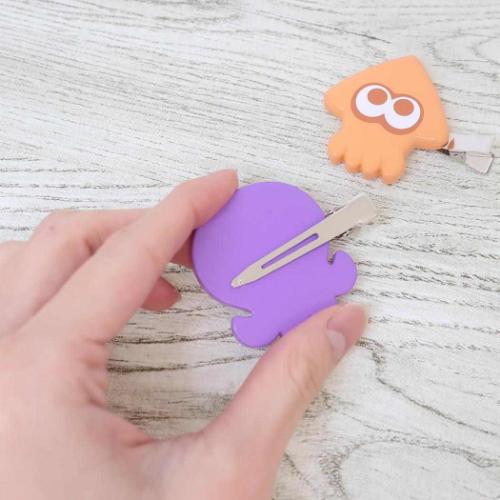 スプラトゥーン3 ヘアアクセ ヘアクリップ 2個セット オレンジxパープル キャラクター グッズ メール便可