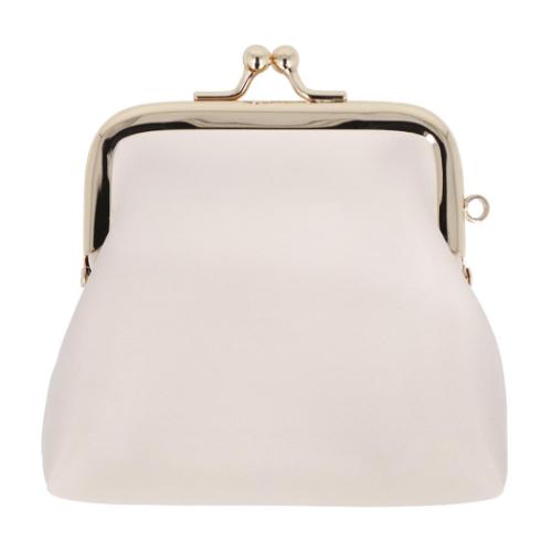 スヌーピー コインケース 刺繍がま口ミニポーチ アイボリー ピーナッツ キャラクター グッズ メール便可