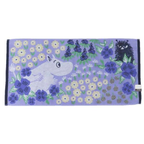 ムーミン スポーツタオル ミニバスタオル パープルラベンダー 北欧 キャラクター グッズ