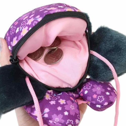 クロミ ネックポーチ フェイスポシェット 桜着物 サンリオ キャラクター グッズ