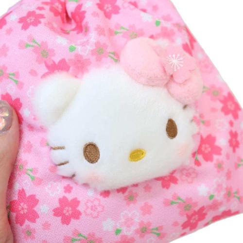 ハローキティ 巾着袋 ボアフェイス巾着 きんちゃくポーチ 桜着物 サンリオ キャラクター グッズ