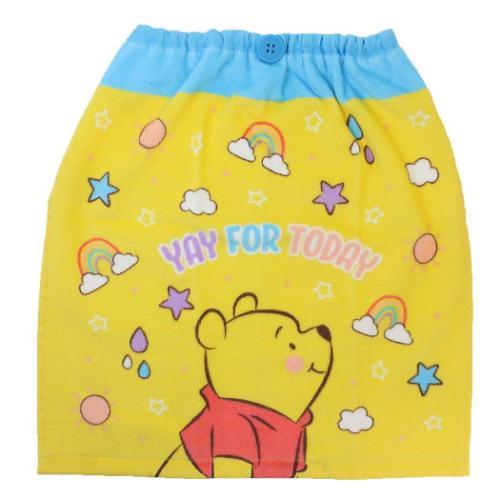 くまのプーさん ゴム＆ボタン付きキッズおてふきタオル おりこうタオル ニューフレンド ディズニー キャラクター グッズ メール便可