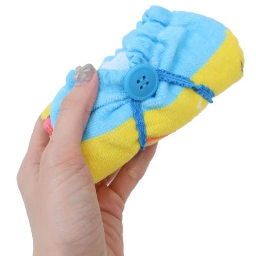 くまのプーさん ゴム＆ボタン付きキッズおてふきタオル おりこうタオル ニューフレンド ディズニー キャラクター グッズ メール便可