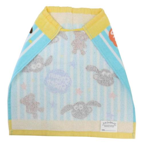 ひつじのショーン ゴム&ボタン付きキッズおてふきタオル おりこうタオル フレッシュティミー キャラクター グッズ メール便可