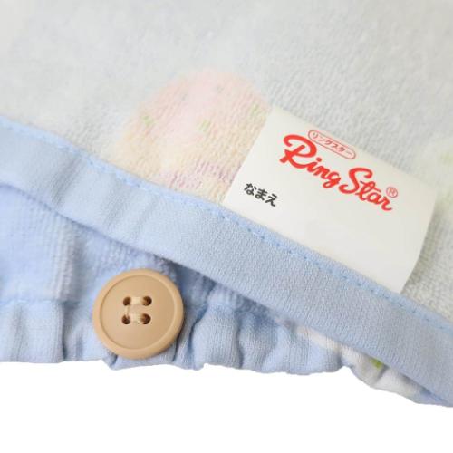 ゴム＆ボタン付きキッズおてふきタオル おりこうタオル オニギリ ローリング かわいい グッズ メール便可