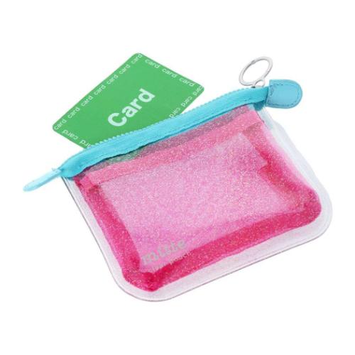 mitte ミニポーチ ラメクリアポーチミニ メッシュ フラット かわいい グッズ メール便可