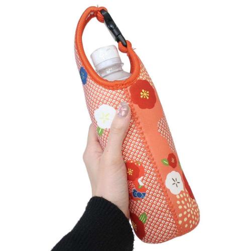 ハローキティ ペットボトルホルダー ペットボトルカバー600 梅 和柄 サンリオ キャラクター グッズ