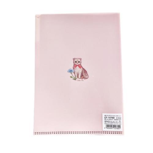 たけいみき ポケットファイル A5クリアファイル3ポケット mondo マンチカン 新入学 猫 ガーリーイラスト グッズ メール便可