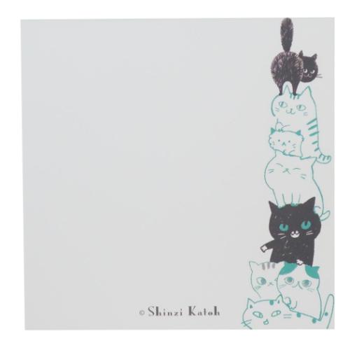 キャットヒル メモ帳 ブロックメモ イエロー かわいい グッズ メール便可