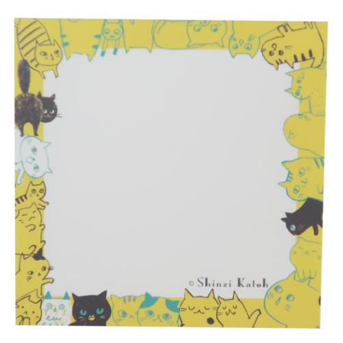 キャットヒル メモ帳 ブロックメモ イエロー かわいい グッズ メール便可