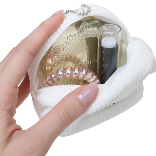 クレヨンしんちゃん ミニポーチ コーデュロイキューブポーチ シロ アニメキャラクター グッズ