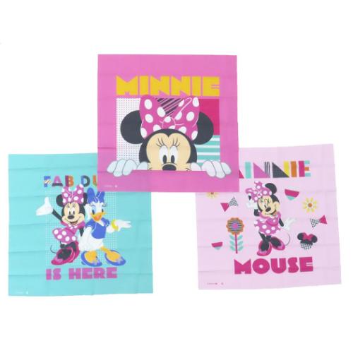 ミニーマウス ランチクロス ランチーフ3P ポップガールズ デイジーダック 新入学 ディズニー キャラクター グッズ メール便可