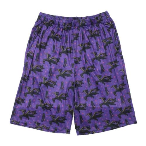 マインクラフト ホームウェア メンズ 5分丈ステテコ パープル Minecraft ゲームキャラクター グッズ メール便可