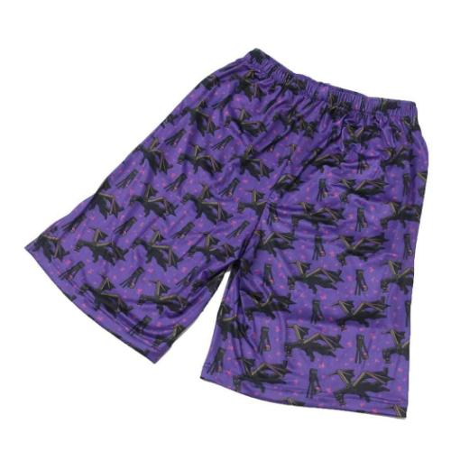 マインクラフト ホームウェア メンズ 5分丈ステテコ パープル Minecraft ゲームキャラクター グッズ メール便可