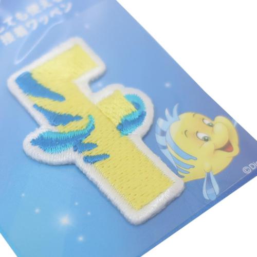 リトルマーメイド ワッペン アルファベットワッペン F フランダー ディズニープリンセス キャラクター グッズ メール便可