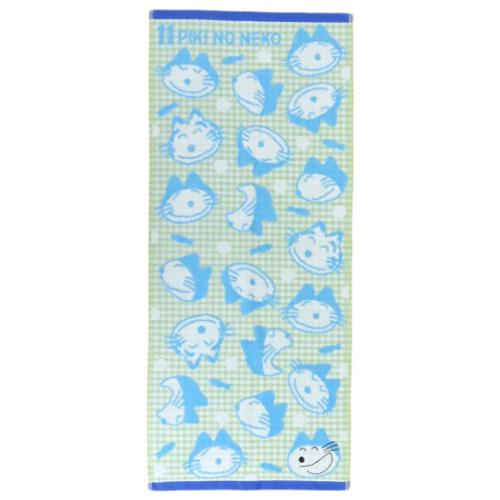 11ぴきのねこ フェイスタオル ジャガードロングタオル ニャゴ チェック 絵本キャラクター グッズ メール便可