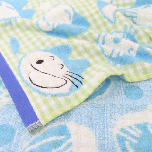 11ぴきのねこ フェイスタオル ジャガードロングタオル ニャゴ チェック 絵本キャラクター グッズ メール便可