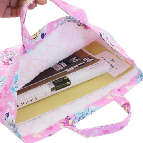 わんだふるぷりきゅあ！ レッスンバッグ キルトレッスンバッグ大 総柄 新入学 プリキュア アニメキャラクター グッズ メール便可