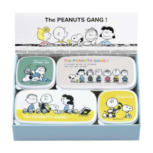 スヌーピー 保存容器 シール容器4pcセット A ピーナッツ キャラクター グッズ