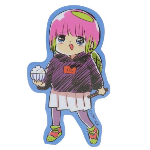 川尻こだま ダイカットシール キャラクターステッカー ごはん　キャラクター グッズ メール便可