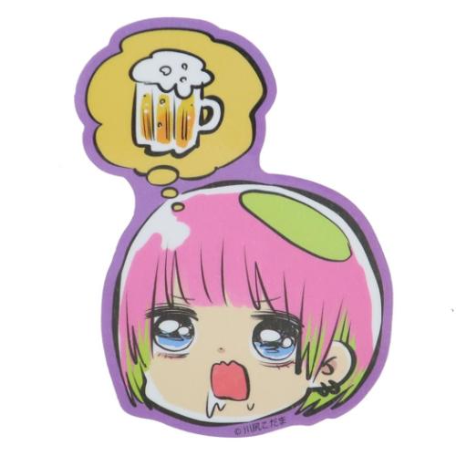 川尻こだま ダイカットシール キャラクターステッカー ビール キャラクター グッズ メール便可