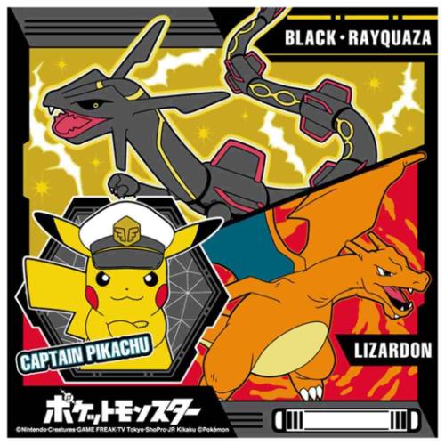 ポケットモンスター ランチクロス 大判ハンカチ ブラック ポケモン キャラクター グッズ メール便可