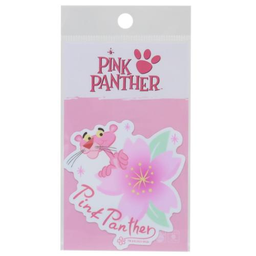 ピンクパンサー ビニールシール ダイカットビニールステッカー 桜 ひょっこり キャラクター グッズ メール便可