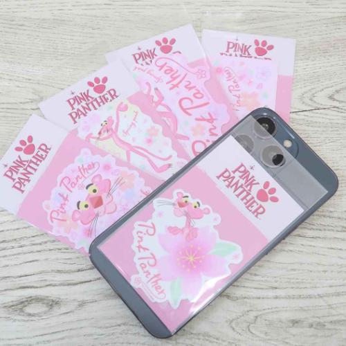 ピンクパンサー ビニールシール ダイカットビニールステッカー 桜 フェイス キャラクター グッズ メール便可