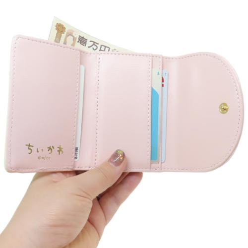 ちいかわ ミニウォレット 口金財布 三つ折り ピンク キャラクター グッズ