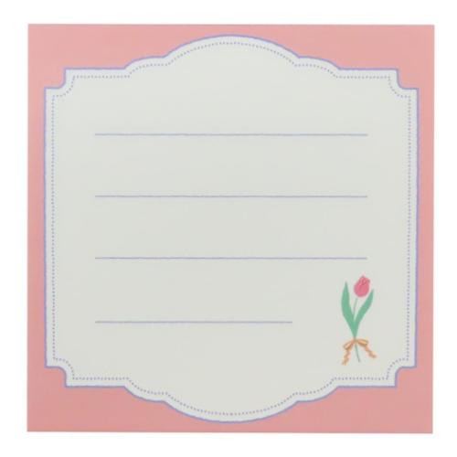 メモ帳 メモパッド スクエア チューリップ おしゃれ グッズ メール便可