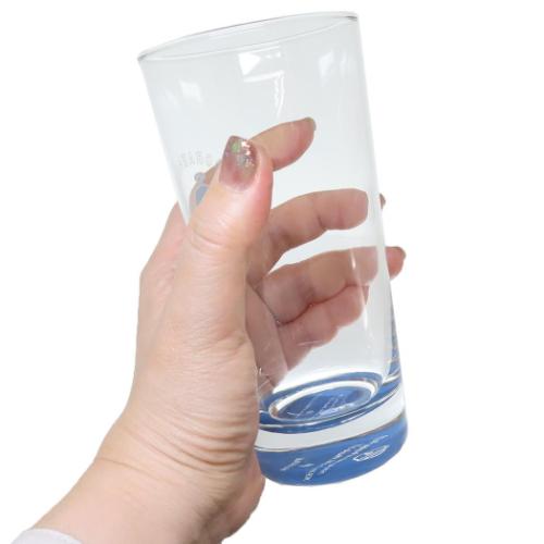 ドラえもん ガラスコップ ボトムカラーグラスL インディゴ 藤子F不二雄 アニメキャラクター グッズ