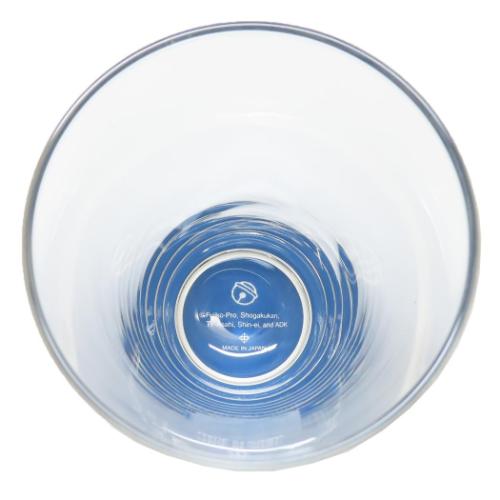 ドラえもん ガラスコップ ボトムカラーグラスL インディゴ 藤子F不二雄 アニメキャラクター グッズ