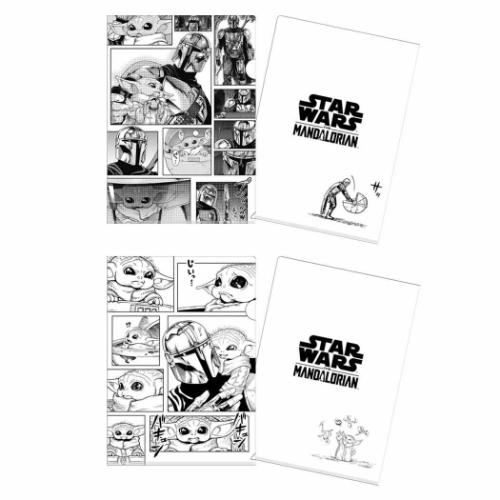スターウォーズ マンダロリアン クリアフォルダー A4シングルクリアファイル2枚セット STAR WARS キャラクター グッズ メール便可